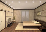 Спалня по индивидуален проект със скрито осветление 60-2618